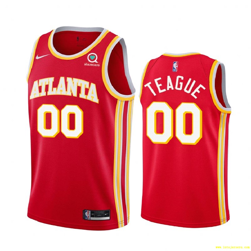 Atlanta Hawks Jeff Teague Red Icon Edition Jersey Men